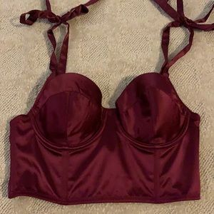 Burgundy Lingerie Top